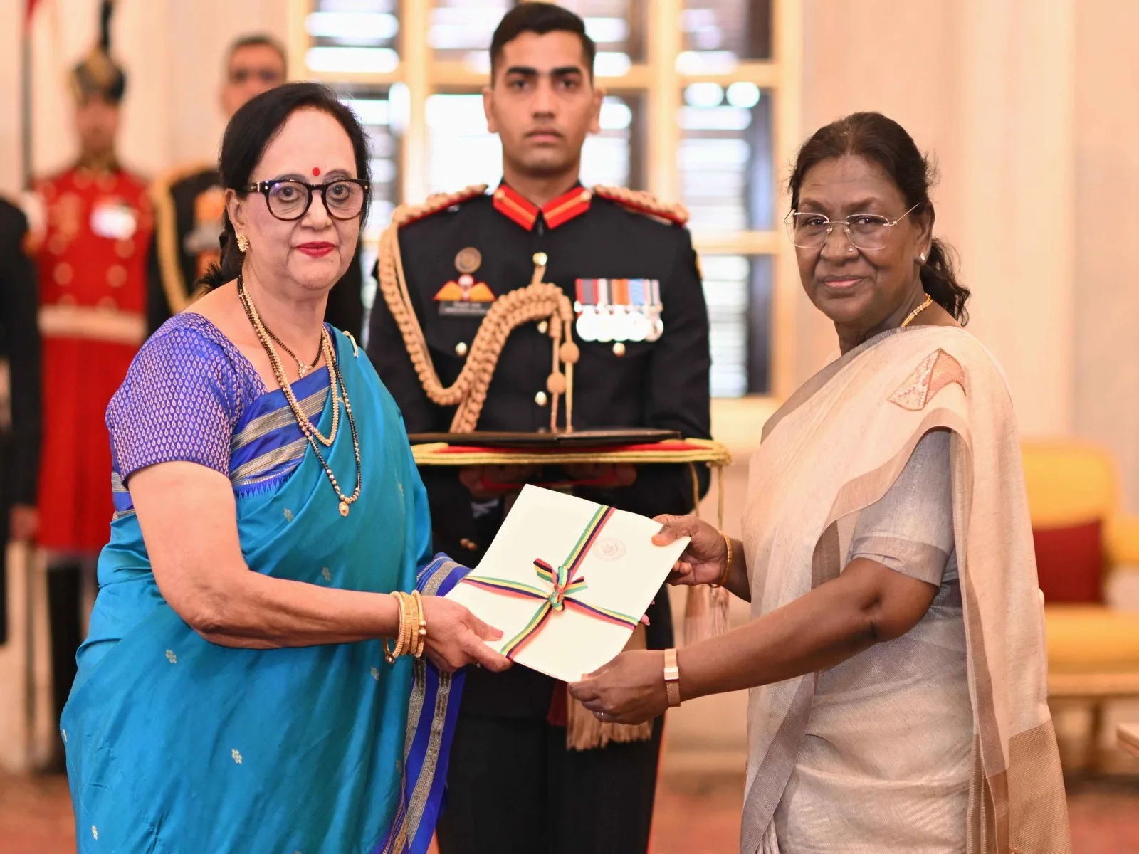 President Droupadi Murmu accepts credentials from envoys of 5 nations