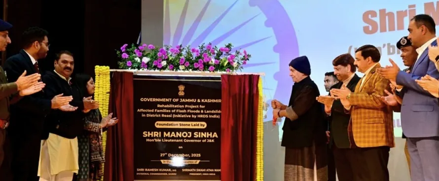 LG lays foundation for 320 flood-hit houses in Reasi