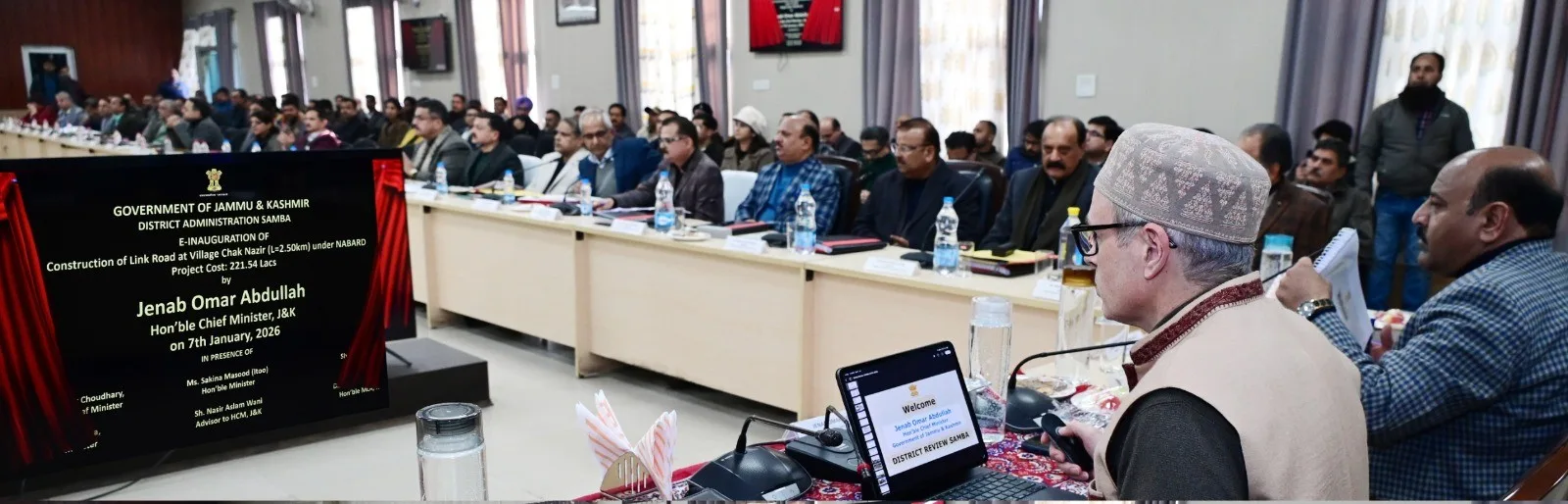 CM Omar reviews development scenario in Samba, stresses time-bound completion of projects
