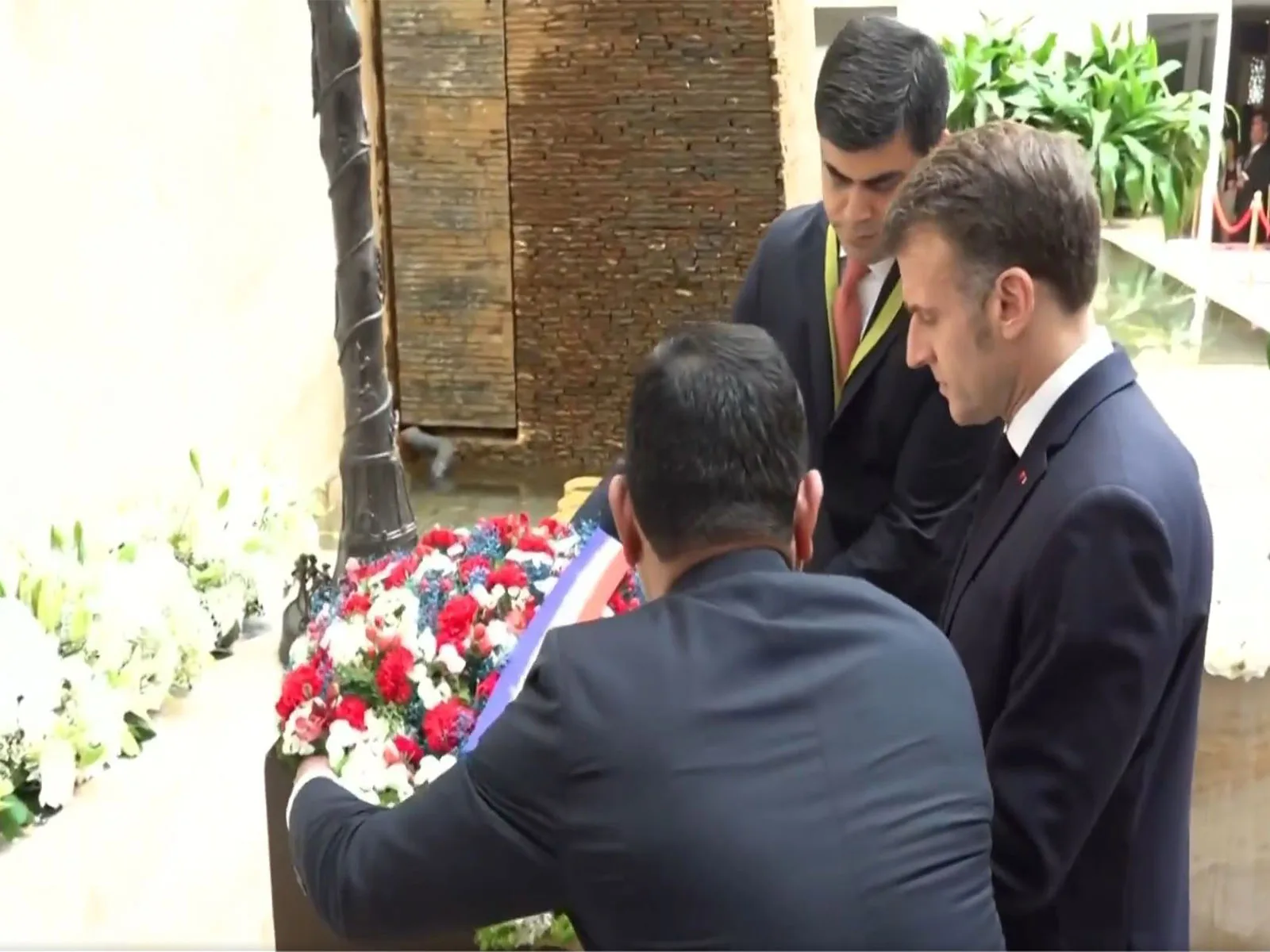 French President Macron and First Lady Brigitte pay moving tribute to 2008 Mumbai terror attack victims