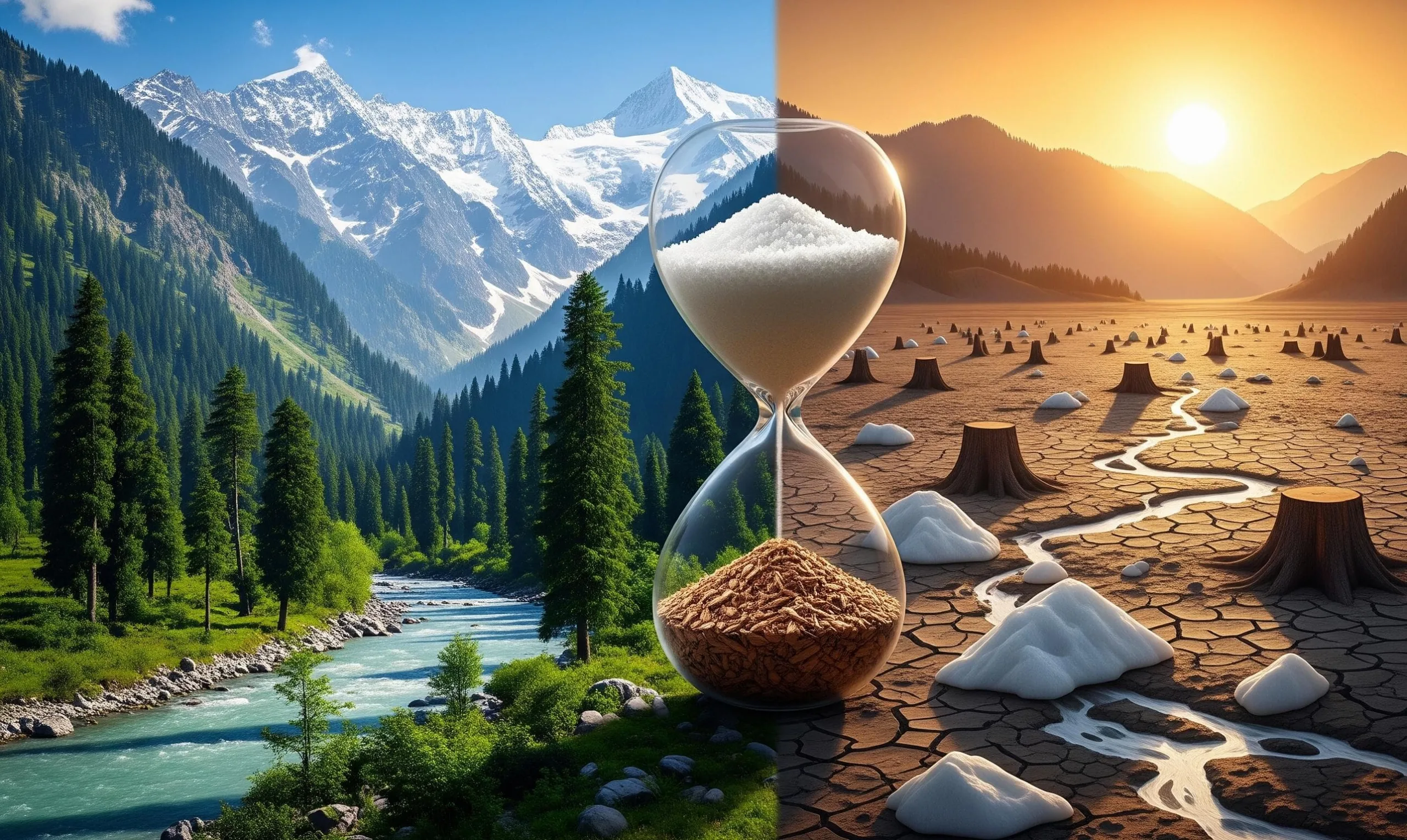 A Race Against Time: Deforestation and Rising Temperatures Push Kashmir Toward an Ecological Poverty Trap