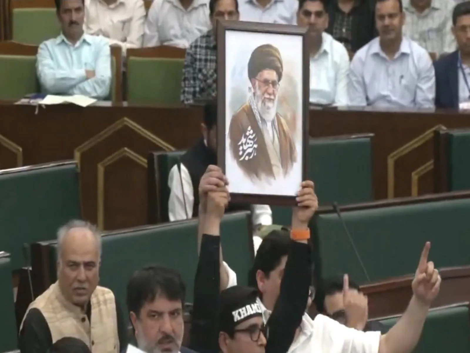 J-K: National Conference MLAs protest in assembly, express solidarity with Iran over killing of Ayatollah Ali Khamenei
